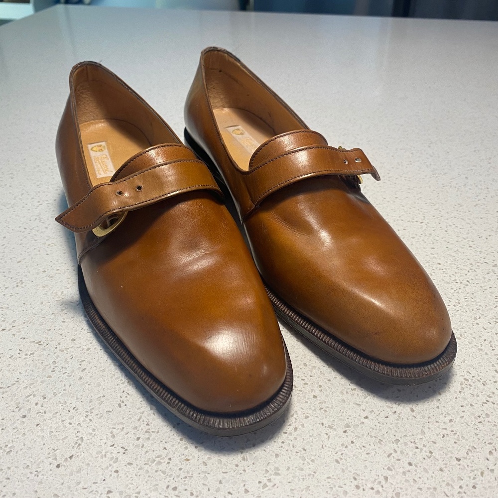 Vintage Gucci Loafer Brown Size W 37.5 New old stock